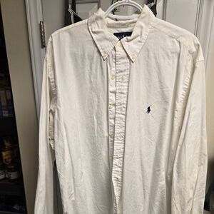 White Polo by Ralph Lauren long-sleeved shirt